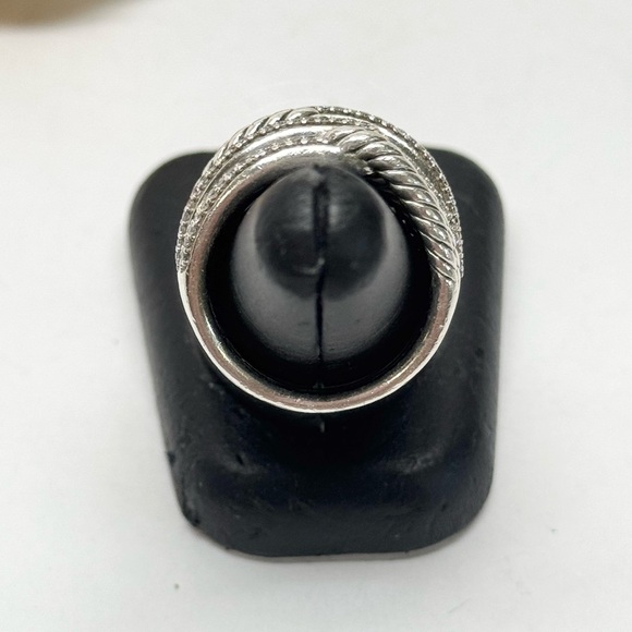 David Yurman Triple Loop Diamond Labyrinth Ring .925 Sz 8 - Picture 9 of 12